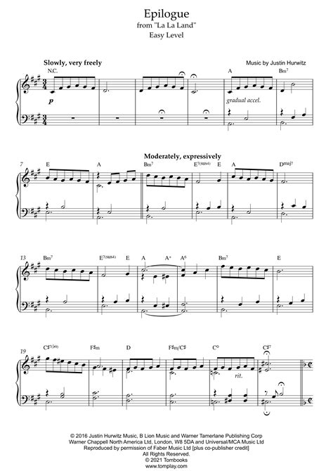 la la land piano easy.